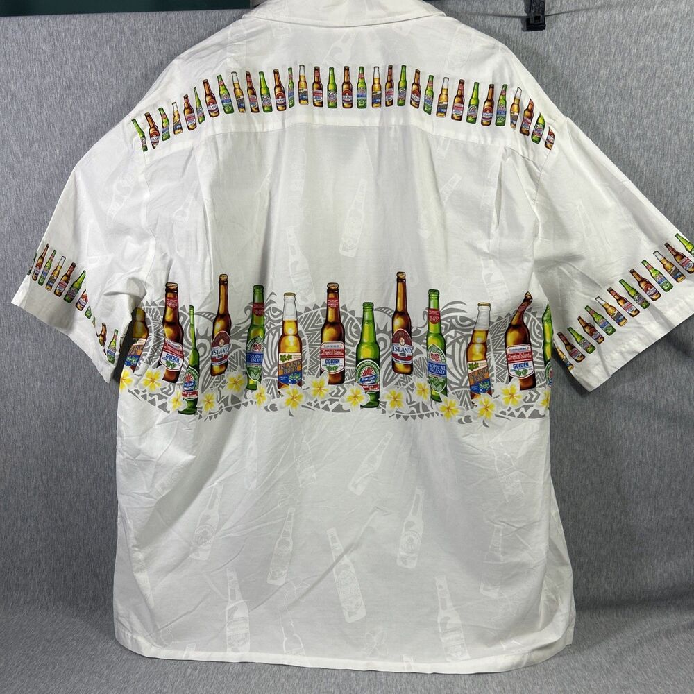 Pacific Legend Shirt Beer Bottles Tropical Hawaiian Hawaii Made Button Up-XXXL - Picture 9 of 16